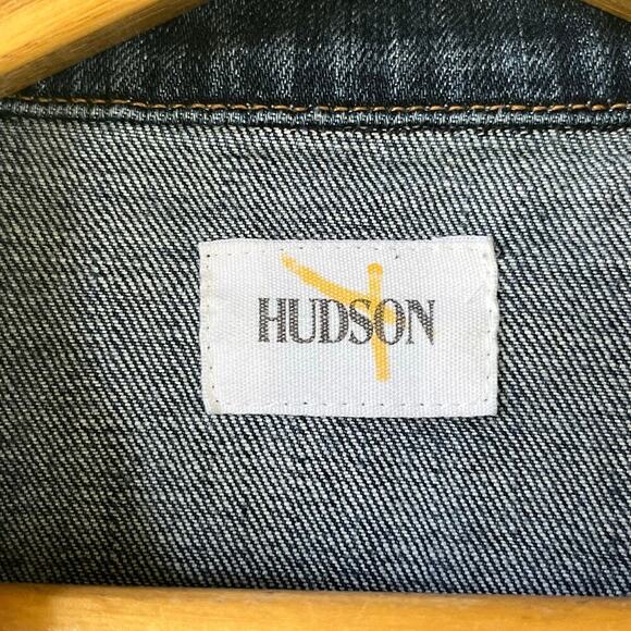 Hudson Women's Signature Jean Jacket Blue Denim Cropped Size S - Picture 6 of 9